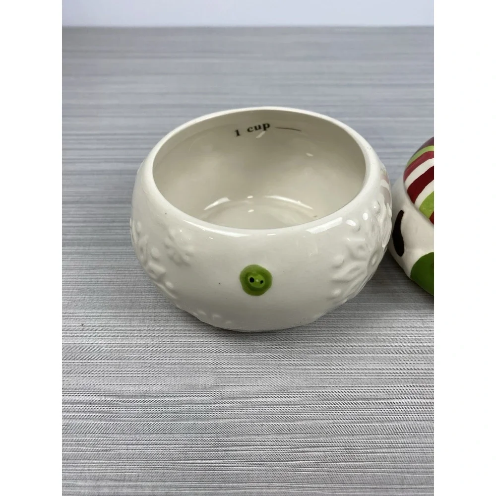 Pier 1 Imports Snowman Stacking‎ 4 Pc Measuring Cup Set Christmas Decor